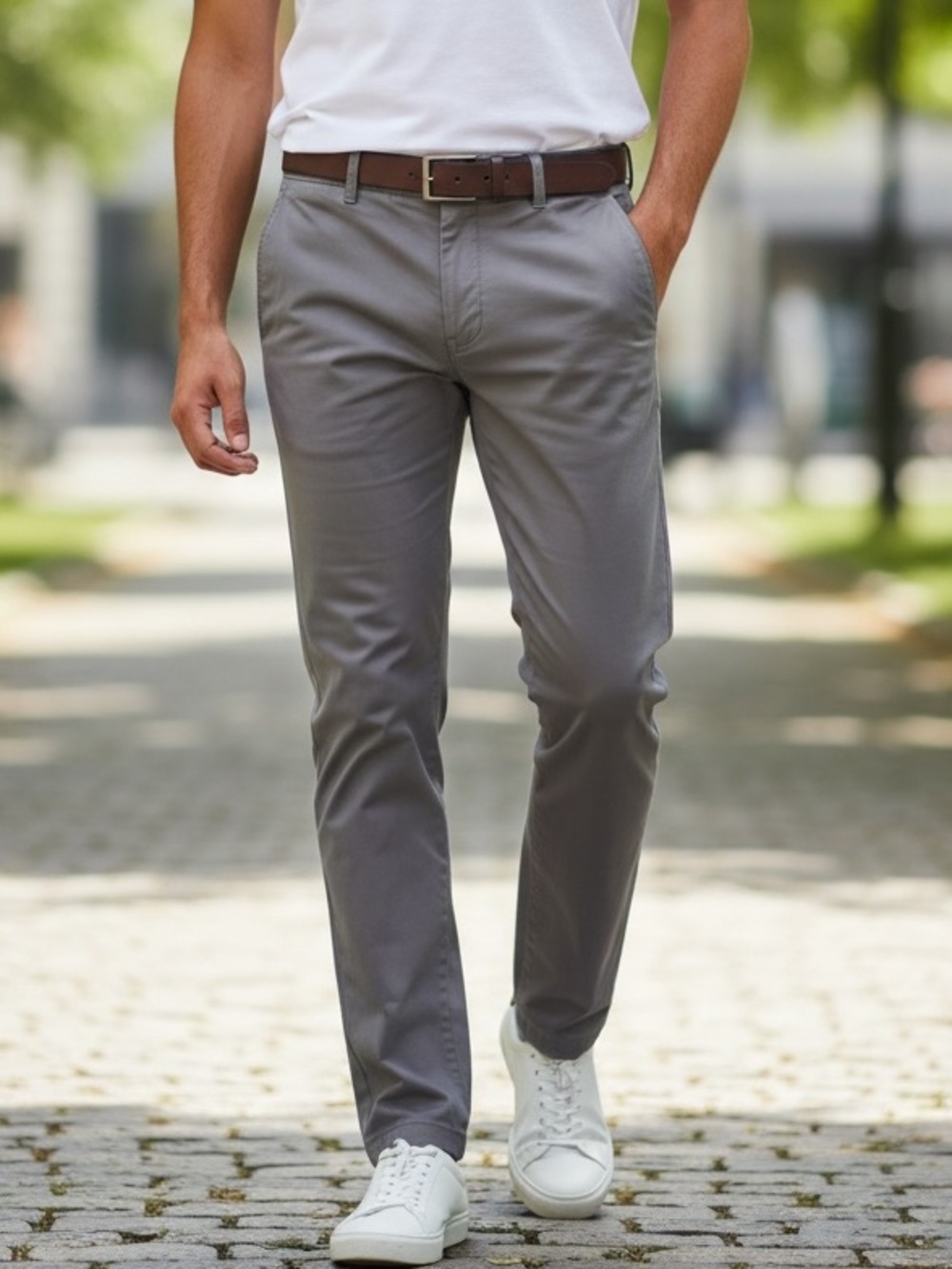 Birddog Men's Gray Chino Pants - Classic Casual